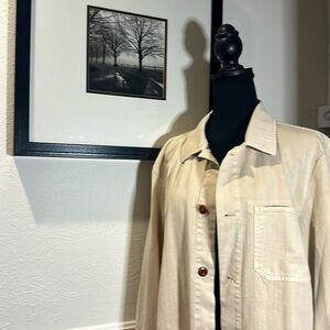 NWT Outerknown Light cream button-up Jacket